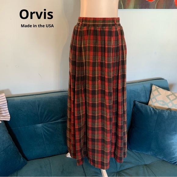 Orvis Skirts Vintage Orvis Tartan Plaid Midi Skirt Womens Size 6